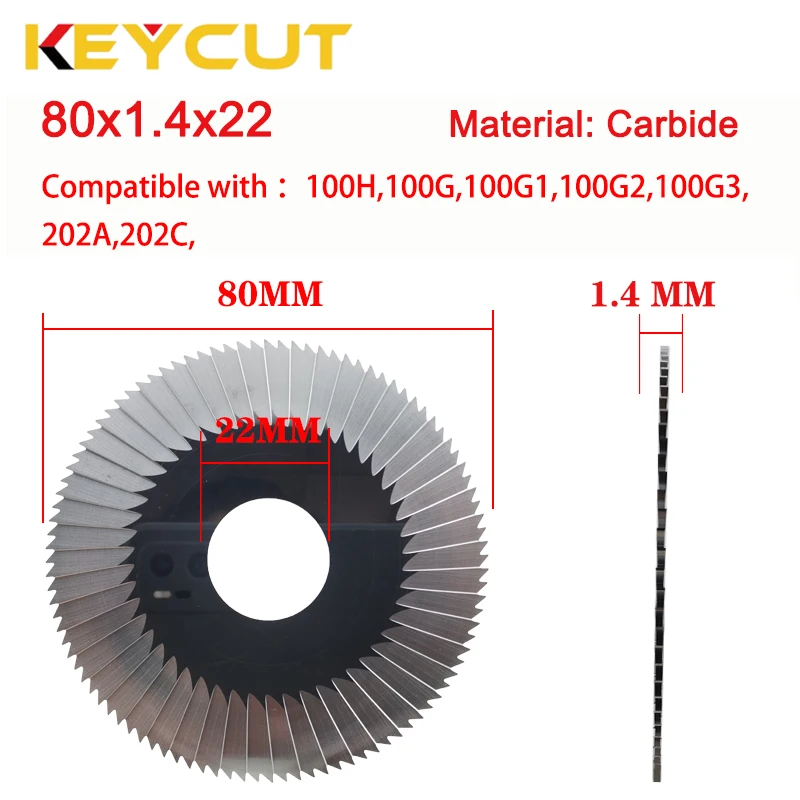 

JMA FP20 WENXING 0023A Milling Cutter 80x1.4x22 Fits JMA ATLANTA JMA TOPEKA / Wenxing 100H 100G 202A 202C Aftermarket