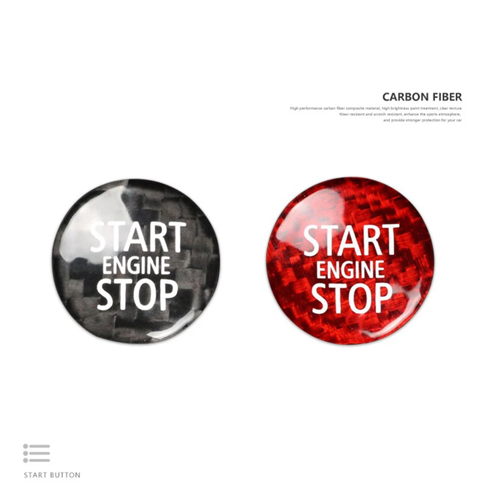 Super Sale Carbon Fiber Engine Start Stop Button Interior Trim Cover Sticker for Mini Cooper R55 R56 R57 R58 R59 R60 R61(A)