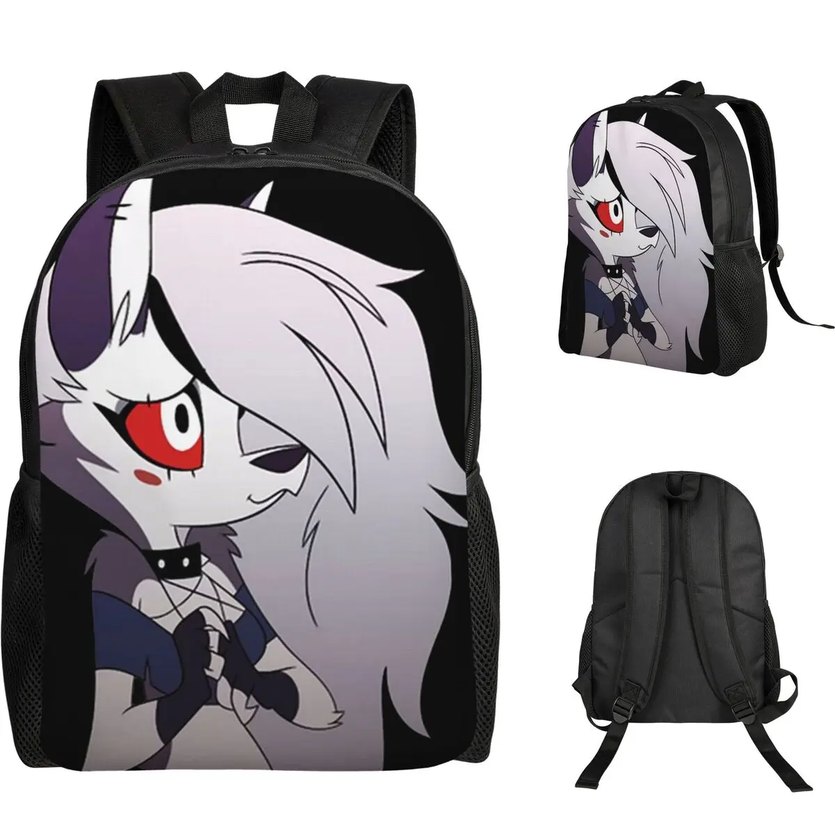 

Helluva Boss Loona Student Backpack School Bag Hiking Travel Daypack for Men Women Fashion Bookbag Shoulder Bags