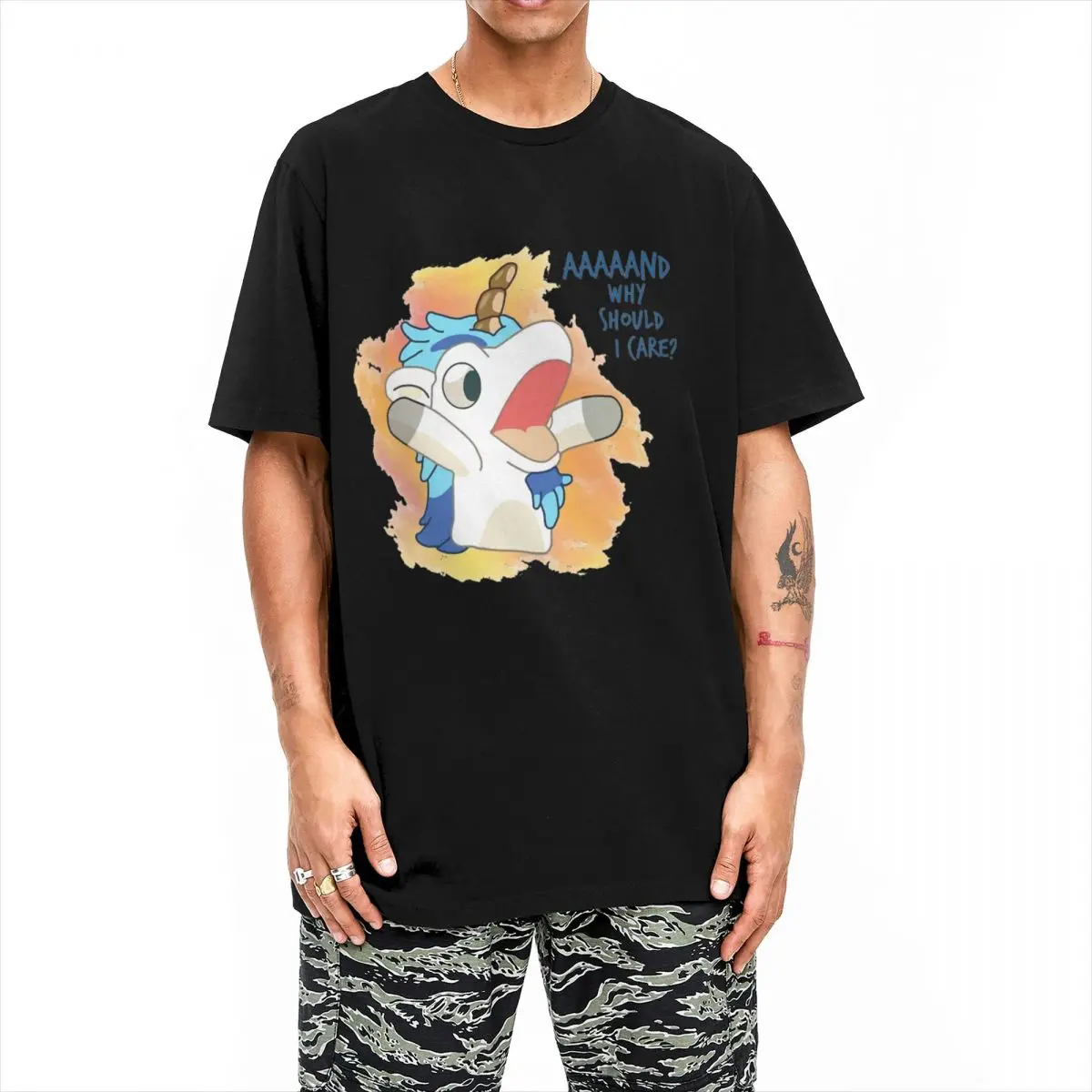 Why Should I Care T Shirt Blueys Kids Unicorse Fashion T-Shirts Short Sleeve Basic Tops Summer 100% Cotton O-Neck Oversize Tees