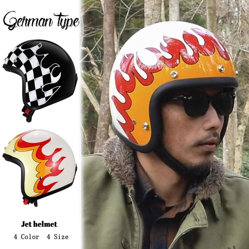 

Vintage Lightweight Matt Route 66 ECE DOT Approved Scooter Motorcycle Helmet Racing Casco Moto Open Face Dirt Bike Helmet Cascos