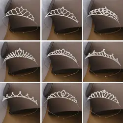 Rhinestone Princess Crystal Tiaras Pearl Tiara Shining Crystal Wedding Tiaras Crown Hair Band Birthday Party