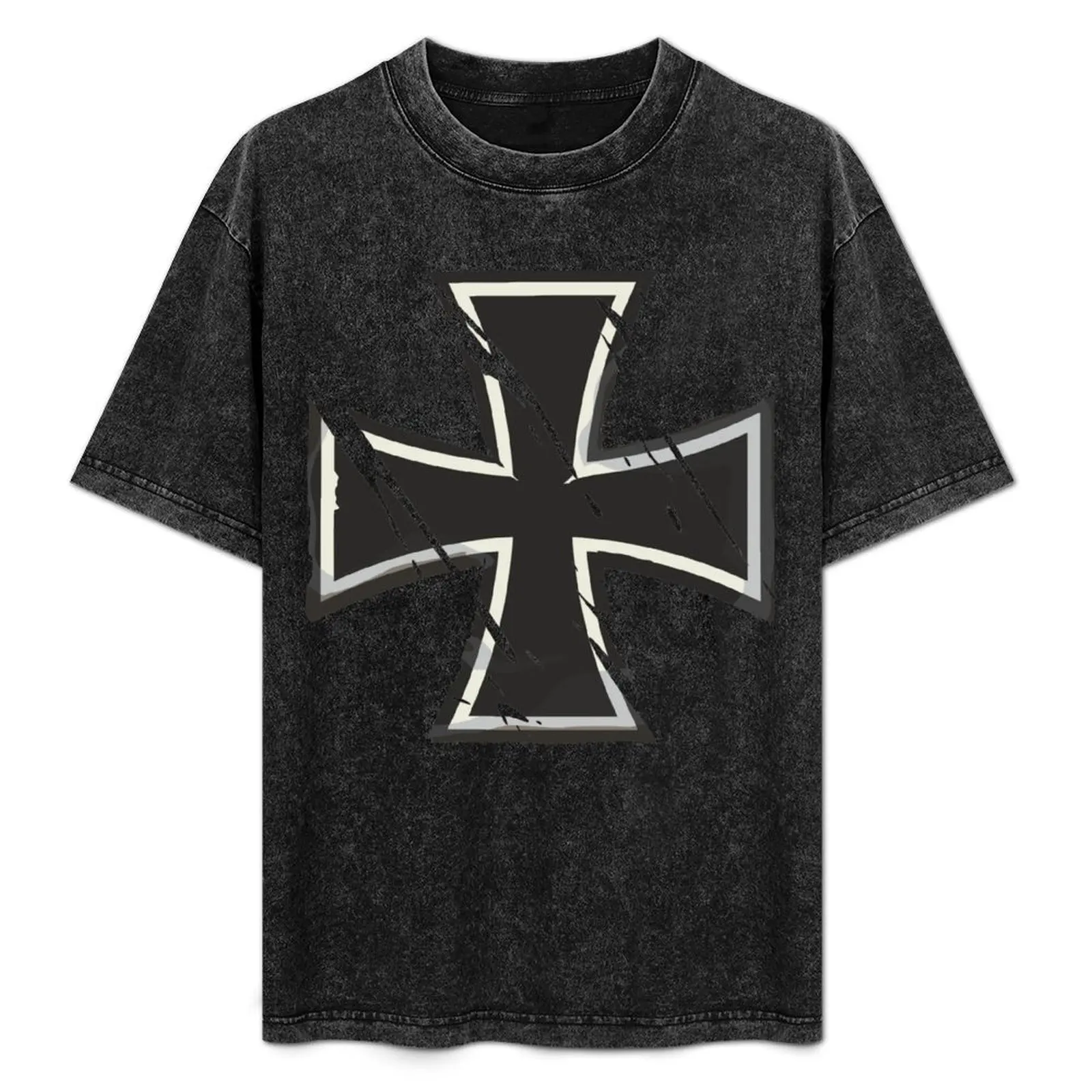 

Damaged Iron Cross T-Shirt customs design your own quick drying sublime Anime t-shirt mens graphic t-shirts big and tall