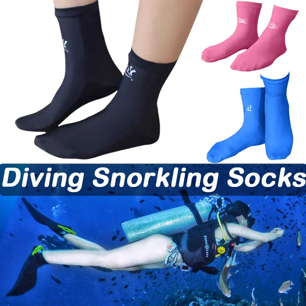 

1Pair High-elastic Diving Sports Socks Brightly Colored Lightweight Nylon Snorkeling Socks Scuba Diving Swimming Men Women