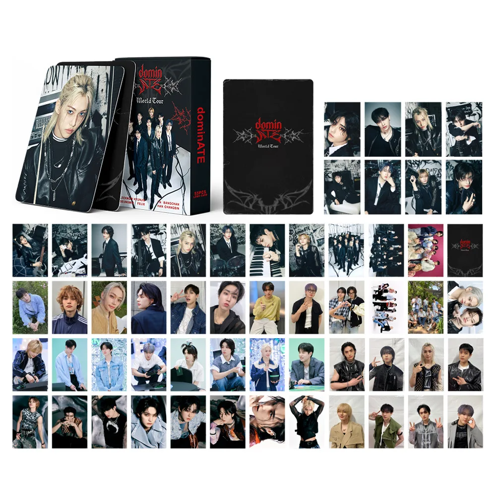 55 cartes postales et affiches de collection KPOP StrayKids avec les célébrités Yong-Bok, Hyunjin, BangChan – Nouvelle collection de petites cartes