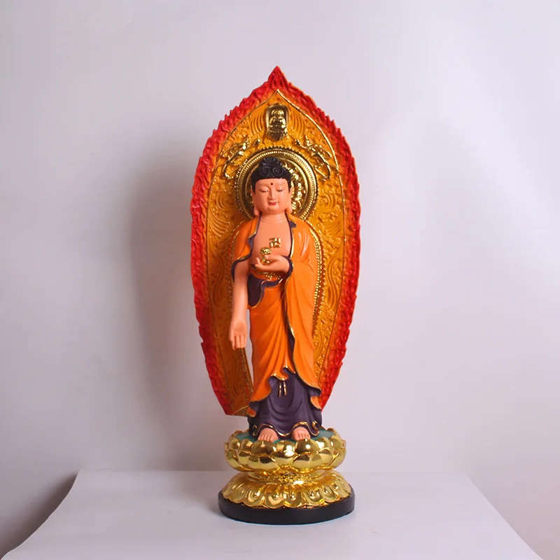 Large 60CM 3P A set HOME Shrine protection Buddhism XI FANG SAN SHENG Standing Guan yin Amitabha Mahasthamaprapta Buddha statue