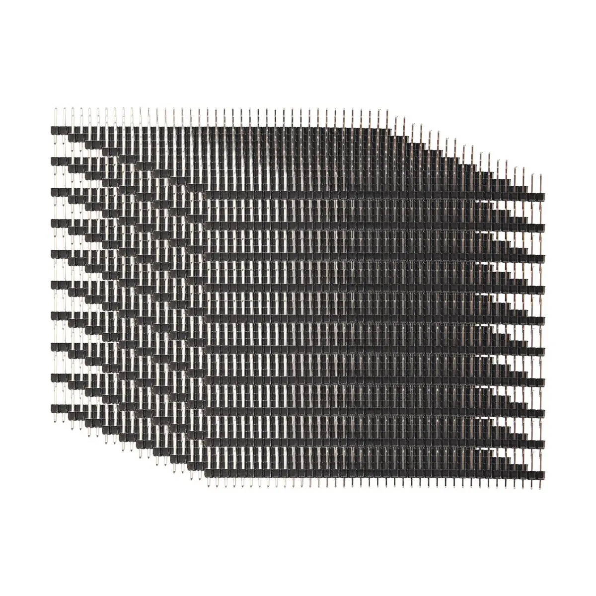 T35C 100pcs Male Header Pins, Straight Single Row 40 Pin 0.1 Inch (2.54mm) Male Pin Header Connector PCB Board Pin Connector Ele