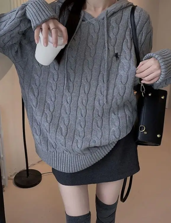 

Sweater 2025 Latest Hot Selling Style Casual Elegant Minimalist Woolen Long Sleeved Hoodie Sweater Women Clothing, Autumn/winter
