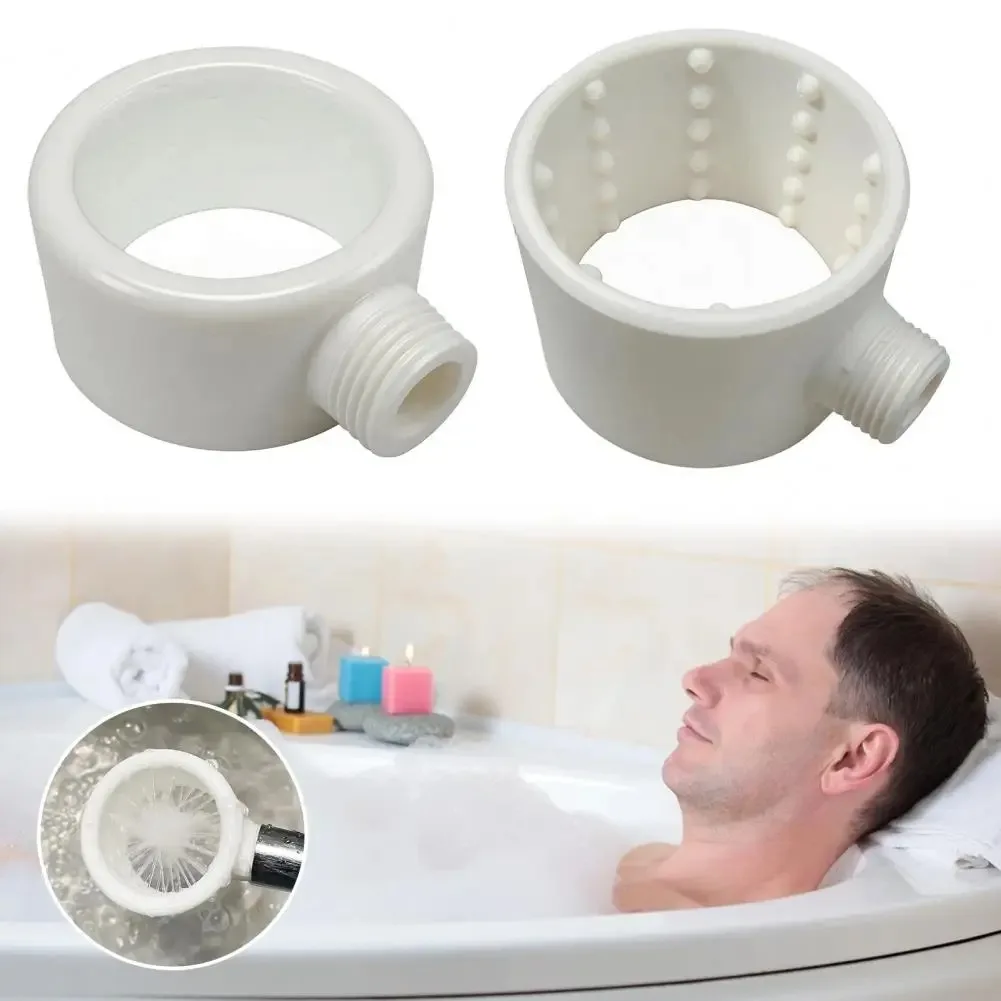 Shower Head Powerful Supercharging Hydromassage 360-Degree Ring Water Spray Spiral Nozzle All-round Cleaning Shower Head