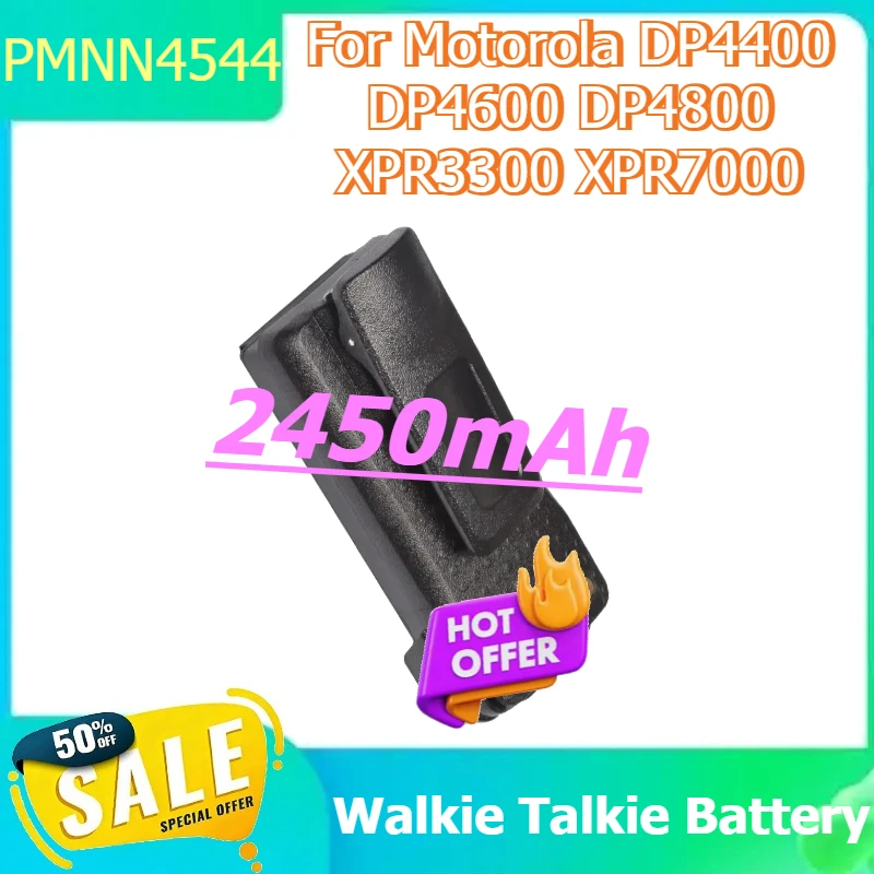 

PMNN4544 Rechargeable Battery for Motorola DP4400 DP4600 DP4800 XPR3300 XPR7000 Walkie Talkie Battery 2450mAh