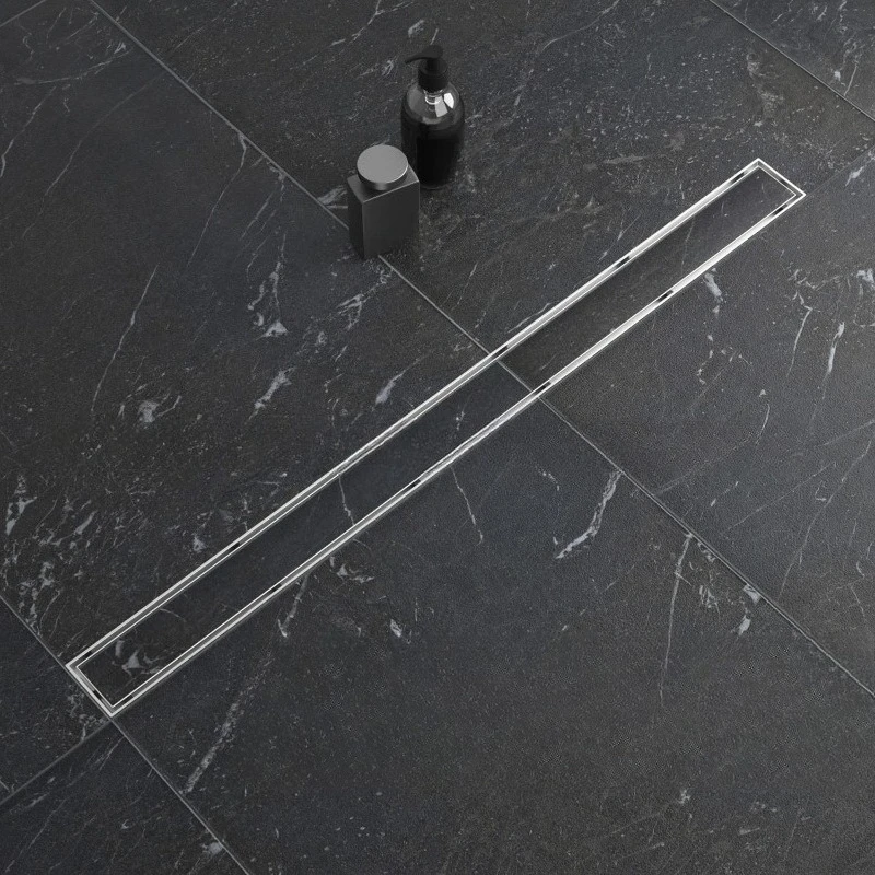 304 Stainless Steel Floor Drain, Invisible Recessed Linear Design, Modern Bathroom Shower Channel Drain