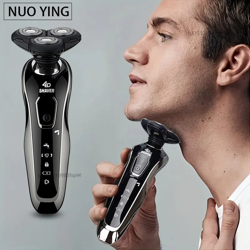 Rasoir électrique professionnel pour hommes, avec temps de rasage fluide et confortable, adapté à la coupe et au nettoyage du visage