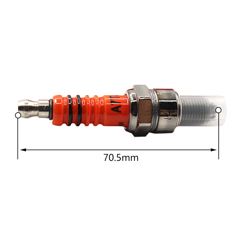 Racing 3 Electrode 10mm Spark Plug A7TC D8TC Fits GY6 50 70 110 125 150CC Atv Scooter Dirt Bike Go Kart Motorcycle Accessories