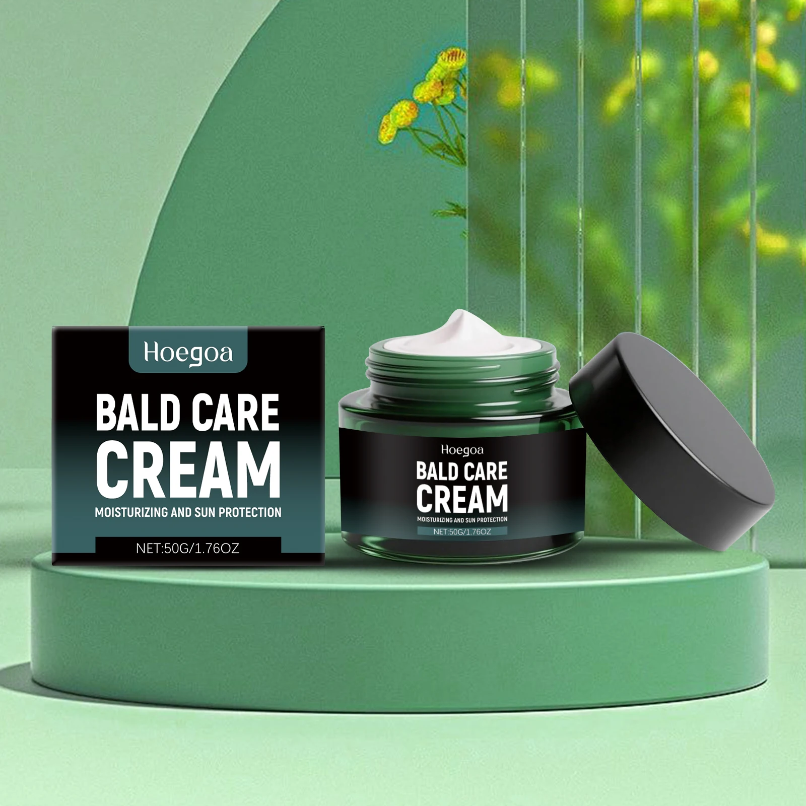 Bald Care Cream Moisturize Shaved Scalp Refreshing Non-stuffy Lightweight Texture Reduce Oiliness Shine Soothing Scalp Care Balm