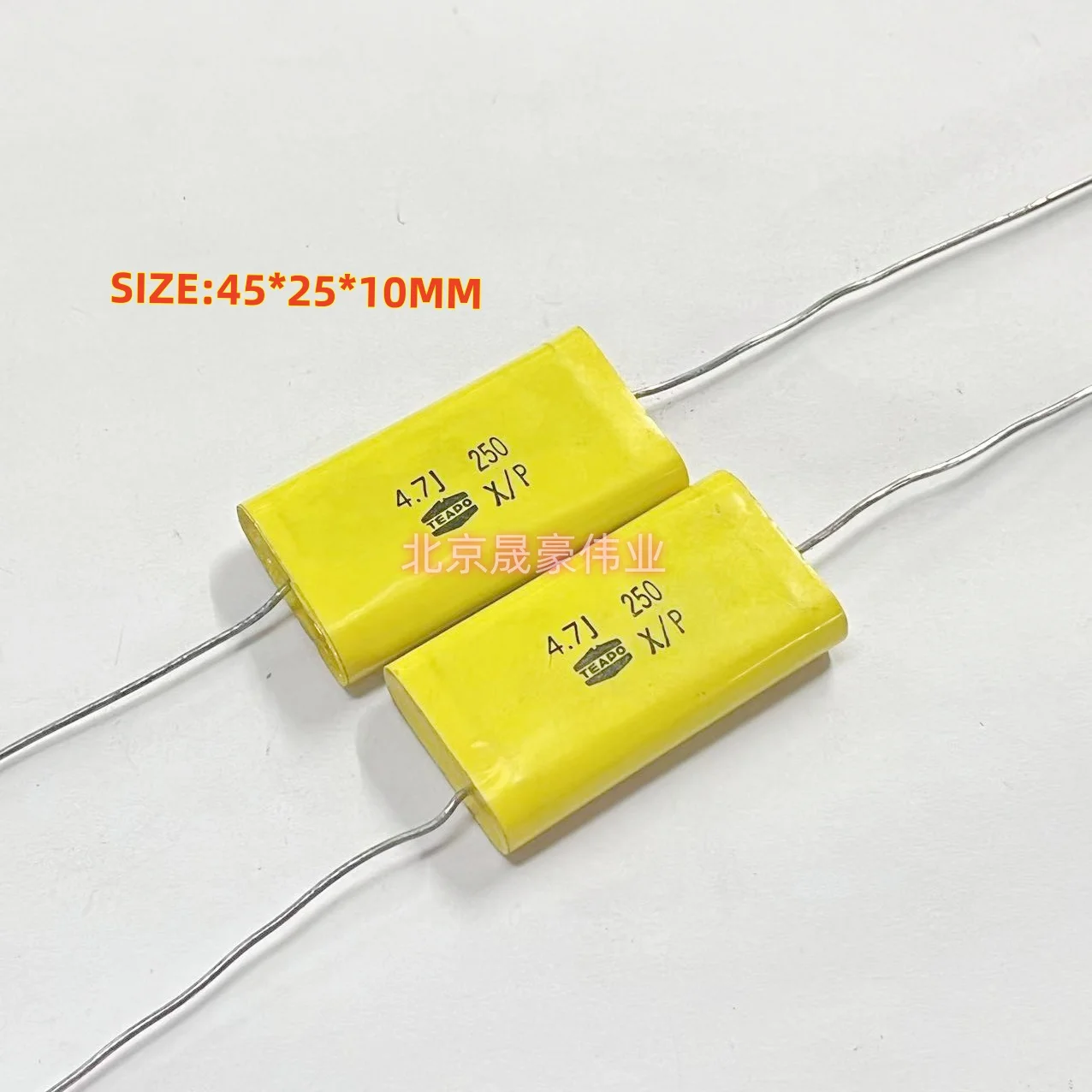 2pcs  250V4.7UF TEAPO Non Inductive Film Capacitor 4.7J 250V Copper Pin Non Polarized Capacitor 4.7UF/250V 475K Accuracy 5%