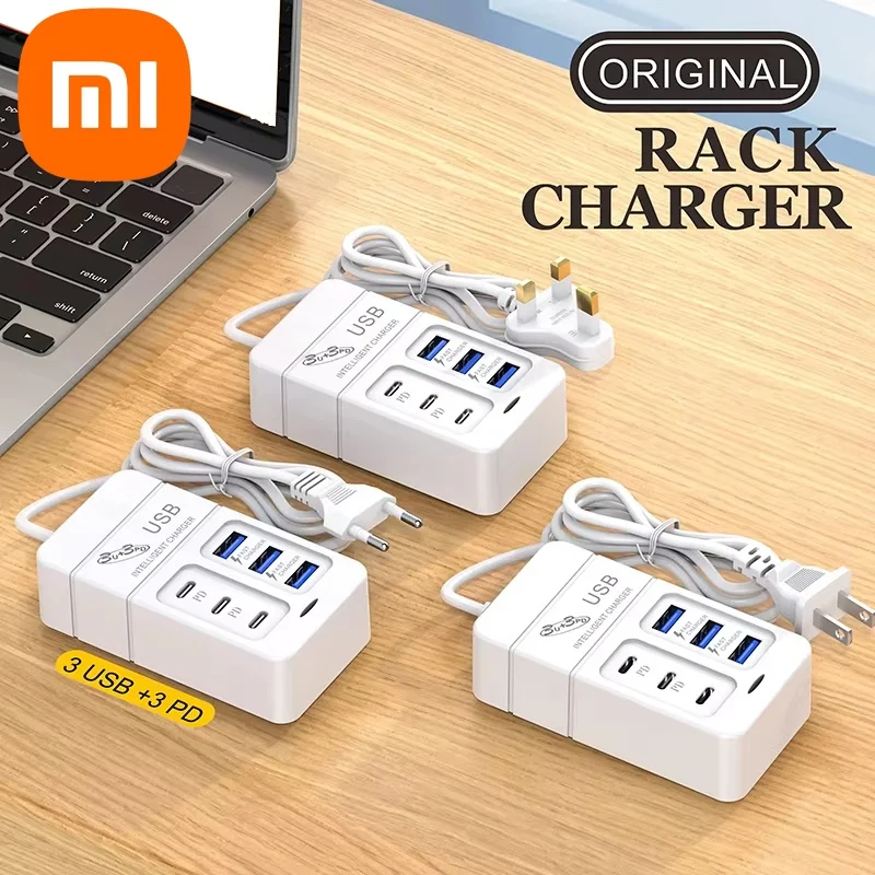 Caricatore USB multiporta Xiaomi 35W PD Tipo C Ricarica rapida Caricabatterie da muro rapido Adattatore hub USB Caricatore per spina UE USA per