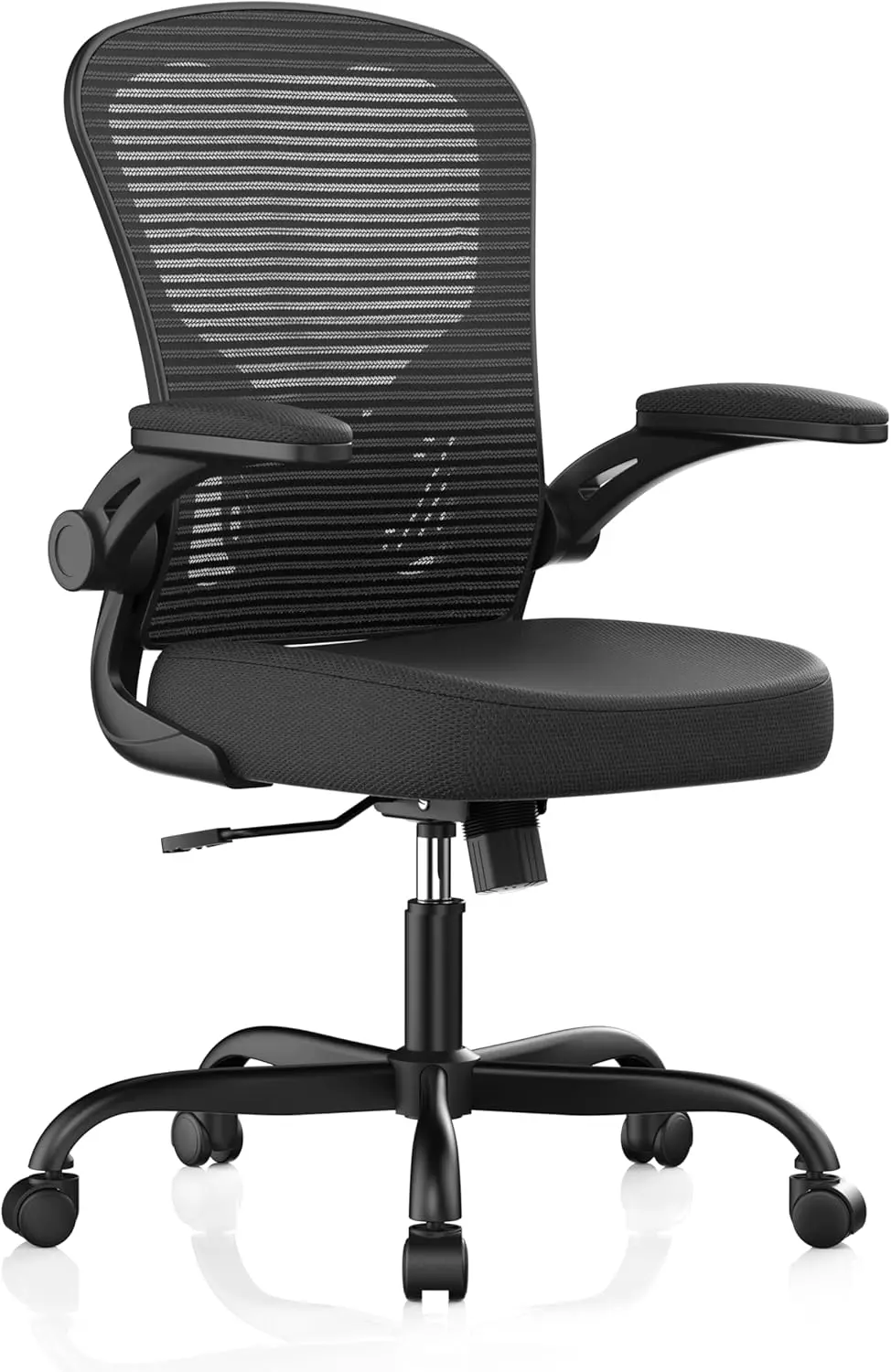 Ergonomic Mesh Office Chair 330LBS Capacity Flip-up Armrests Adjustable Lumbar Support