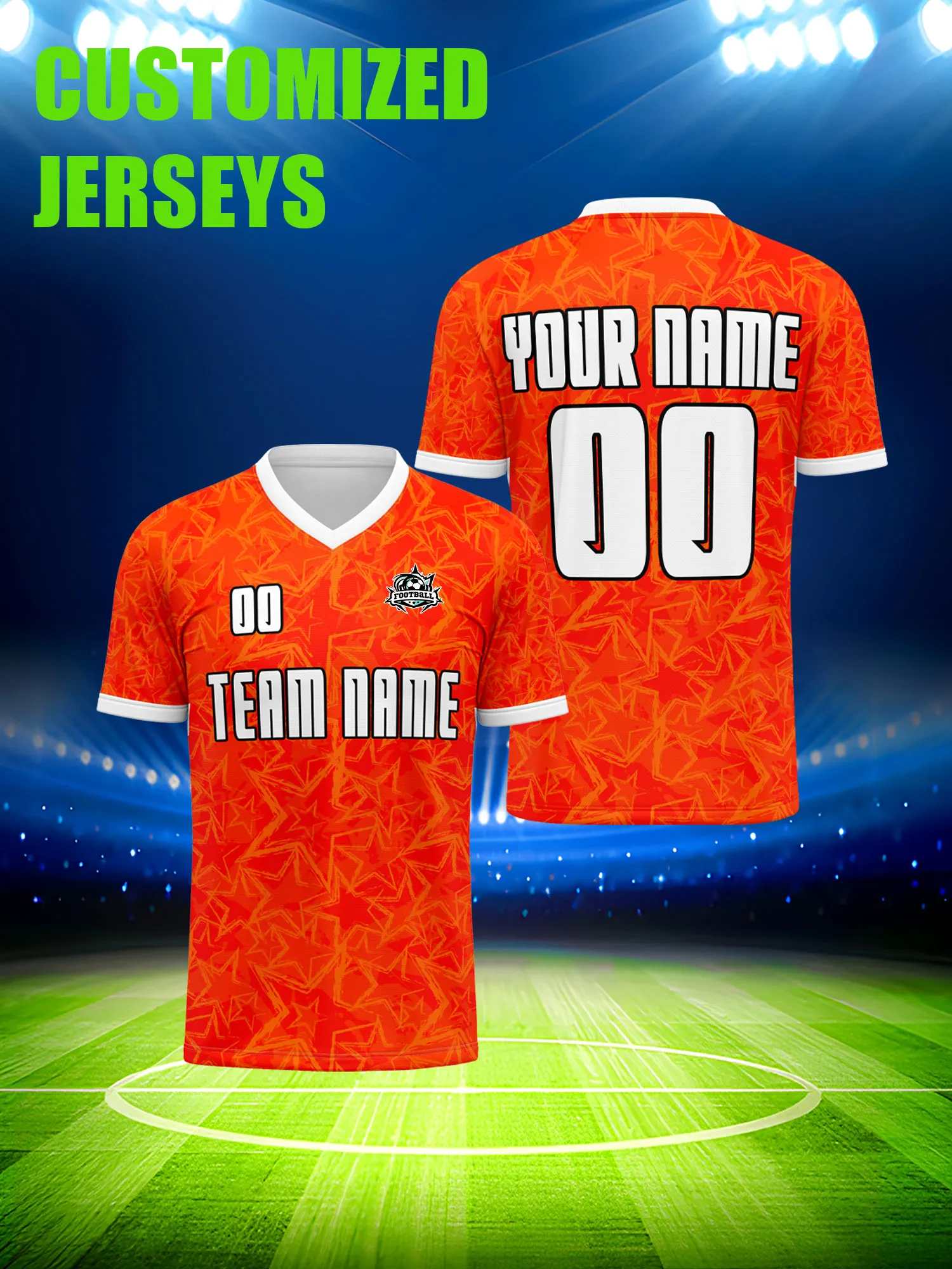 

Футболка для футбола с индивидуальным изображением, номером и именем, официальная спортивная форма, свободного кроя, цветная.