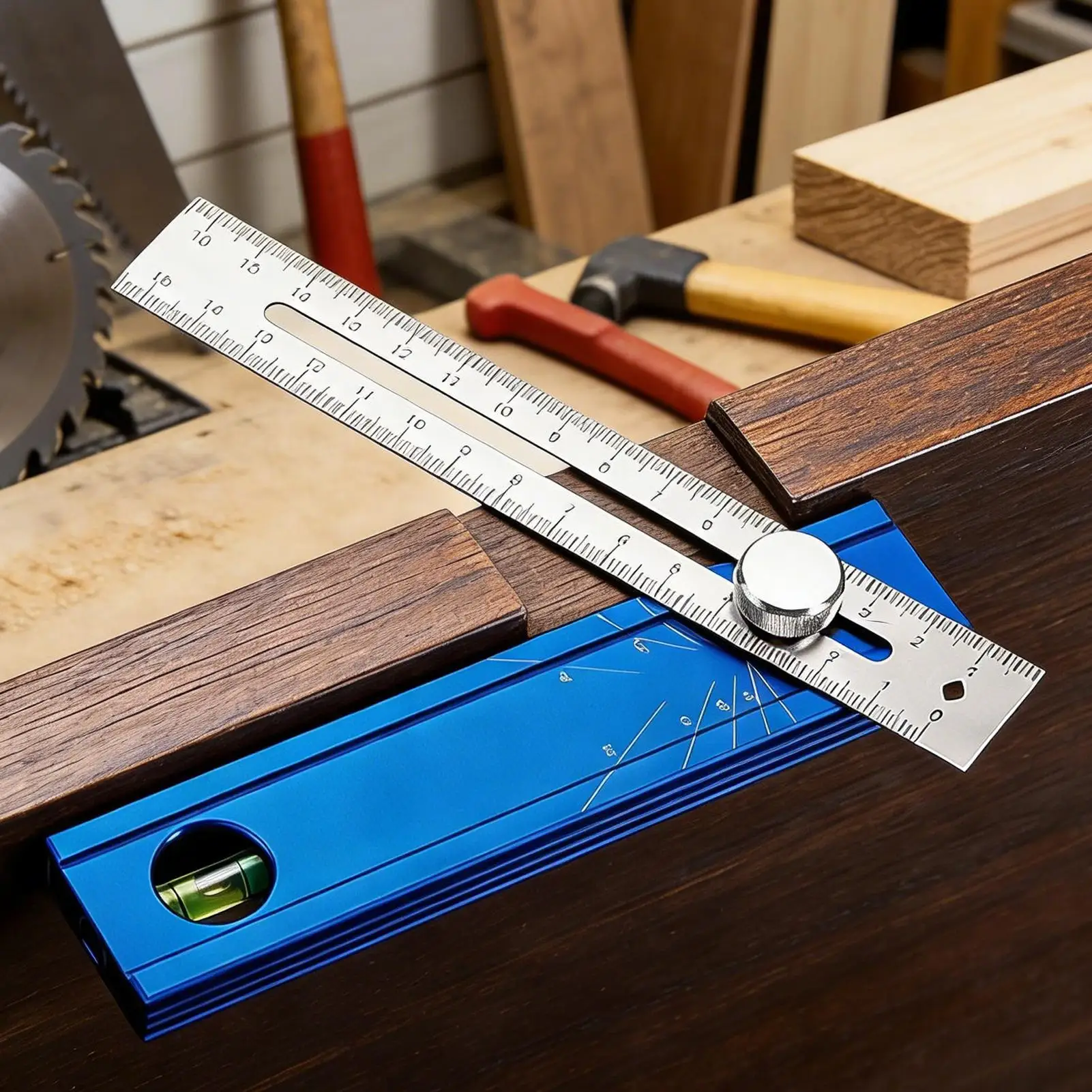 

Wood Scribe Tool Gauge With Bubble Level Precise Leveling Marking Tools For Drawer Door Furniture Woodworking Metalworking Model