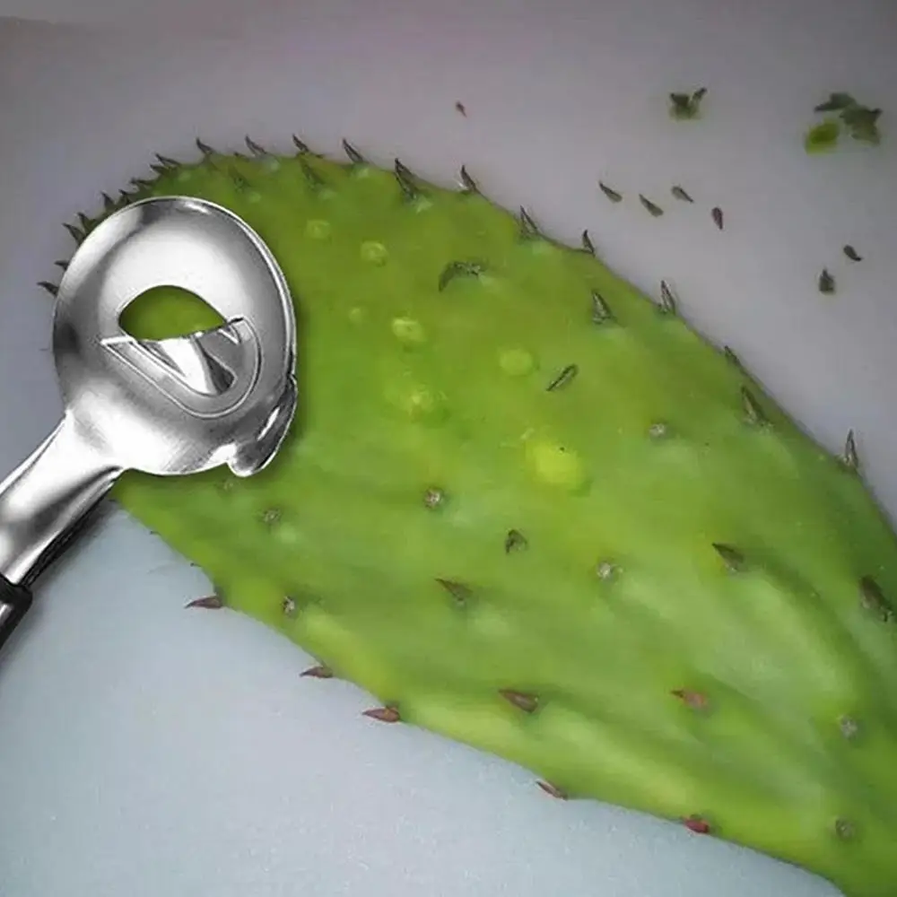 Home Kitchen Tool Peeler Multifunctional Stainless Steel Nopal Peeler Kitchen Accessories for Sliced Thorn Hole Mexican Cooking