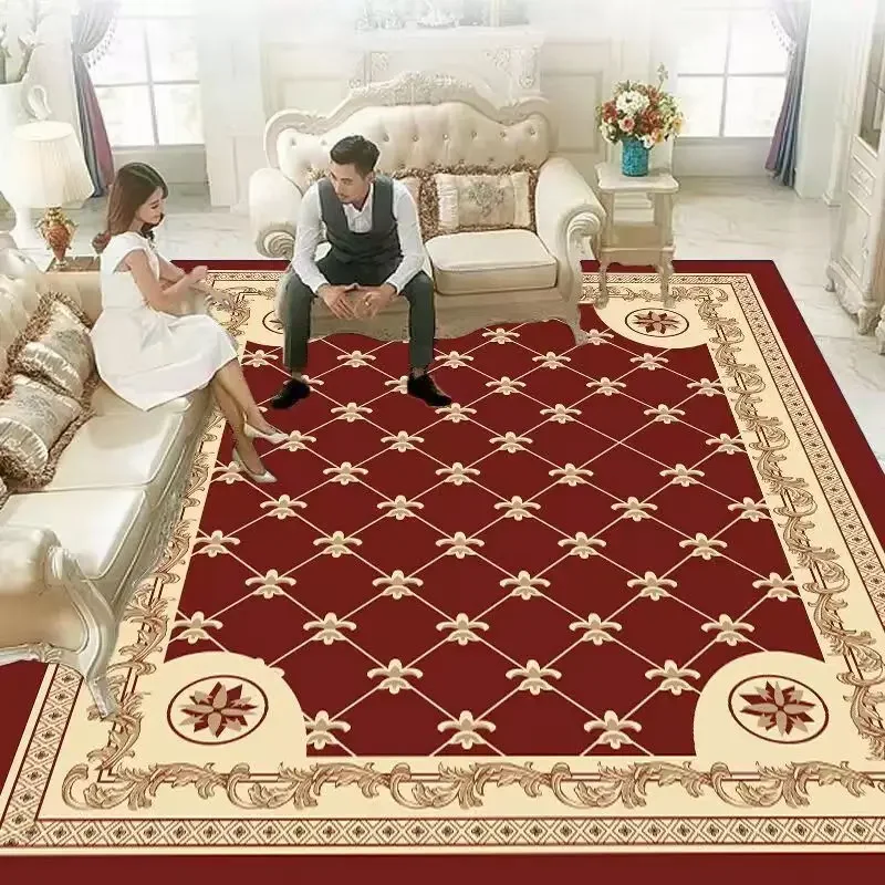 Vintage Bohemian style carpet, European style bedroom, living room, coffee table, floor mat, ethnic style home decoration carpet