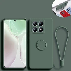 Phone Case For Xiaomi 14T 15T Pro 5G Mi Xiaomi14T Case Silicone Soft Cover Holder Bracket With Screen Protector Hydrogel Film
