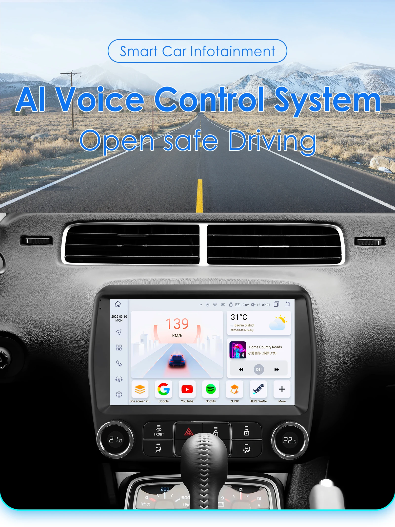 OSSURET Local Stock 2 Din 9 Inch GPS Android 15 Car Radio For Chevrolet Camaro 2010-2015 Autoradio GPS Navigation Head Unit 8 Core Stereo Offline Map Video Player Wireless CarPlay Android Auto Bluetooth WiFi 4G DSP RDS FM Audio Radio Car Multimedia Player