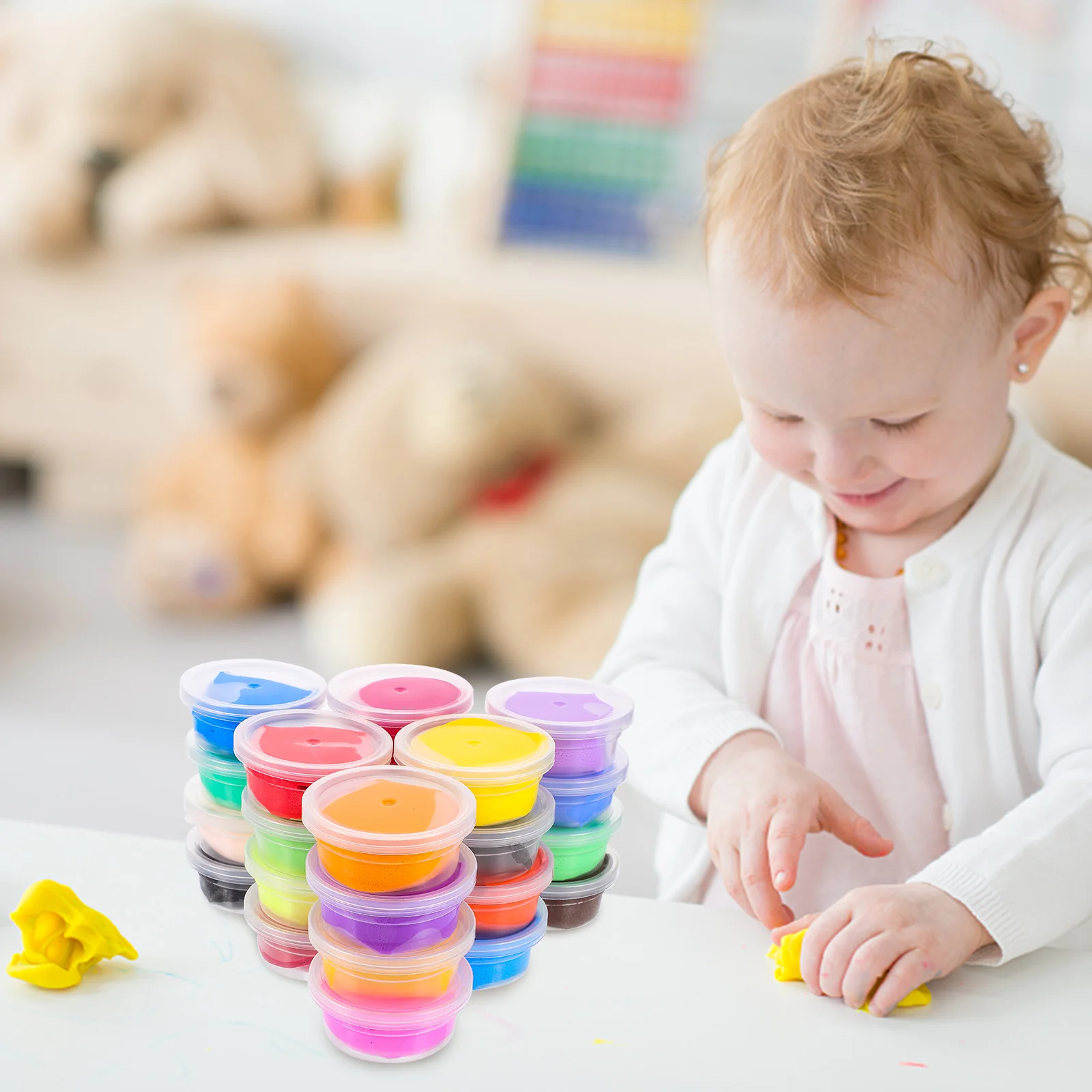 ดินปั้นน้ำหนักเบา 1 ชุด 24 สี สำหรับเด็ก งานประดิษฐ์ DIY พร้อมอุปกรณ์ปั้น ดินปั้นปลอดสารพิษ