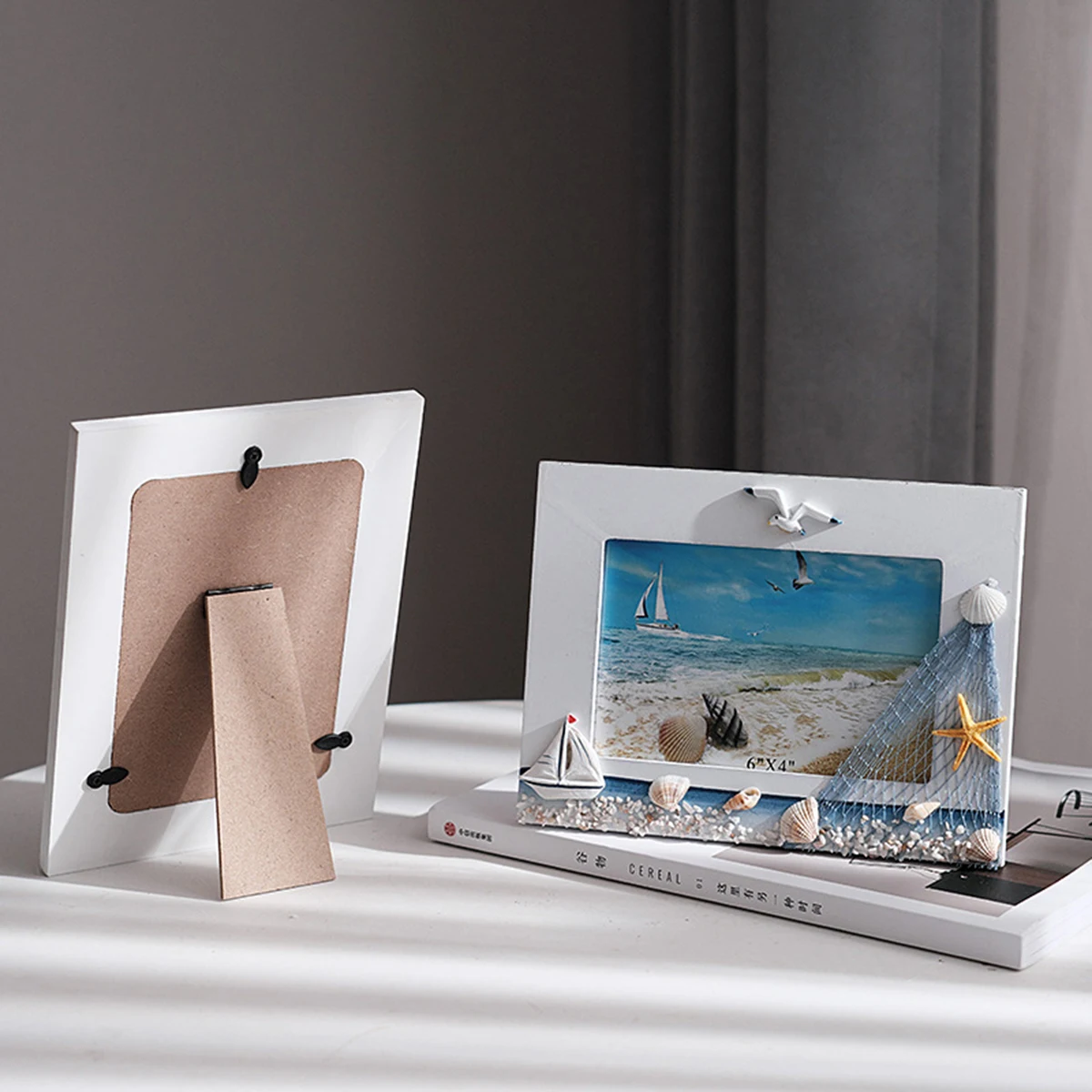กรอบรูปไม้ – กรอบรูปสไตล์ทะเลช - Engraved Wood Frame บทวิจารณ์และราคา