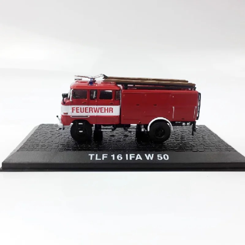Diecast escala 1:72 TLF 16 IFA W 50 motor de bomberos vehículo de aleación modelo acabado colección de simulación decoración regalo de vacaciones