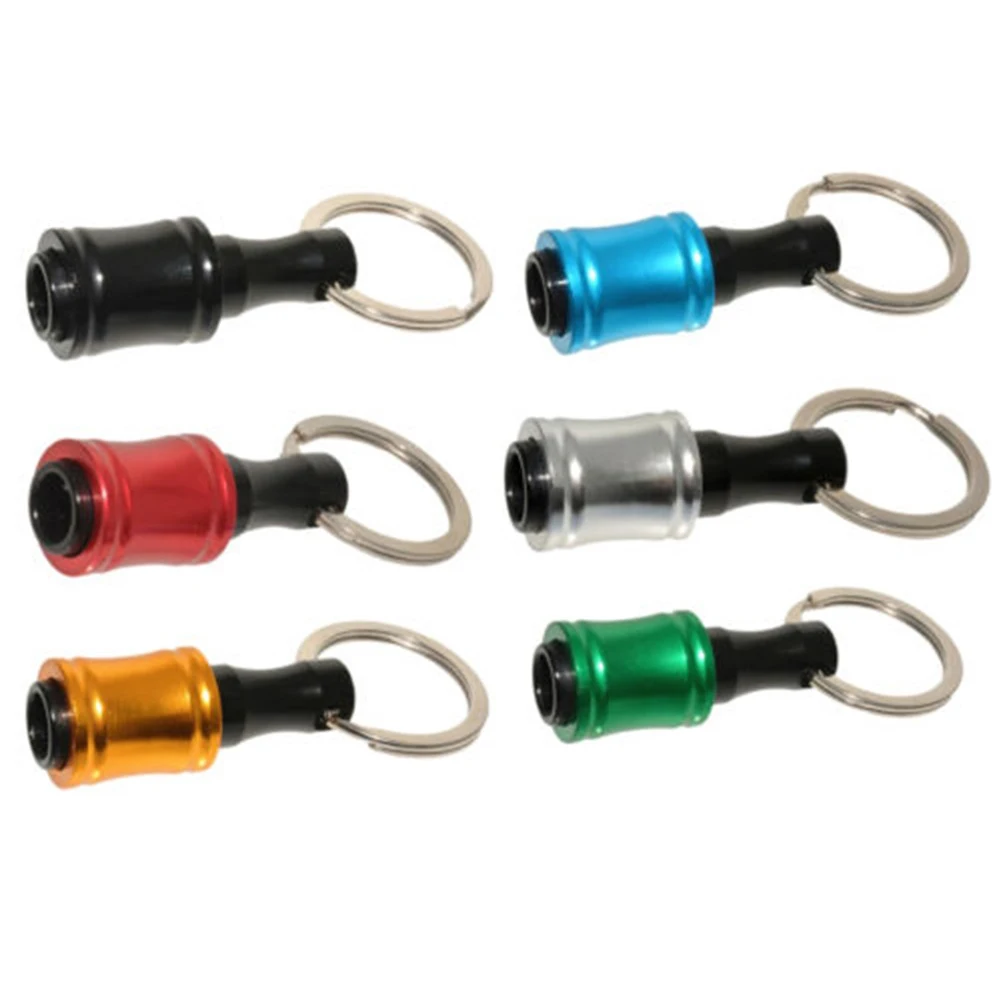 1pc Screwdriver Bit Holder 1/4Inch Hex Shank Screwdriver Keychain Extension Bar Screwdriver Bits Convertor Drill Bit Holder