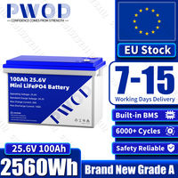 LiFePO4 Battery Pack 24V 100AH EU Stock Grade A 6000Cycle Lithium Iron Phosphate Cell for Camping/Boat/Car/Energy Storage System