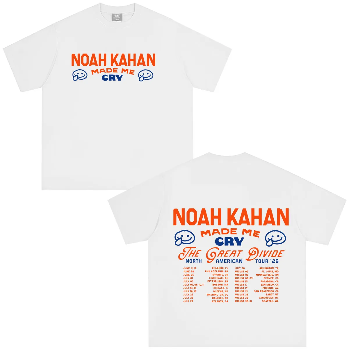 Noah Kahan The Great Divide Tour 2026 Graphic TShirt Men Women Aesthetic Trend Tee Summer Cotton Loose Casual T-shirts Fan Gifts