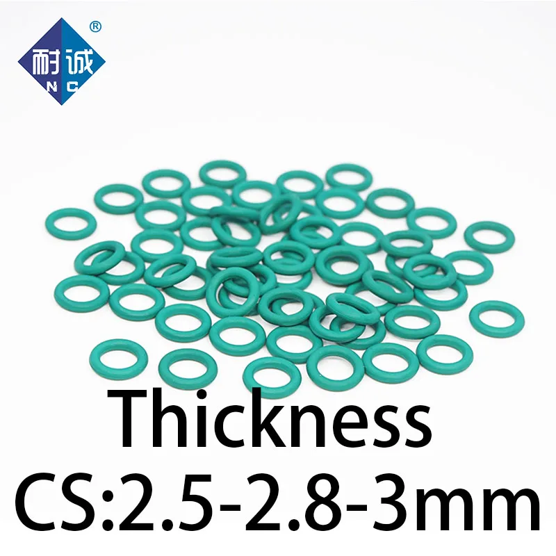 O-ring thickness 2.5/2.8/3mm CS fluororubber FKM sealing temperature resistant gasket rubber ring complete in specifications