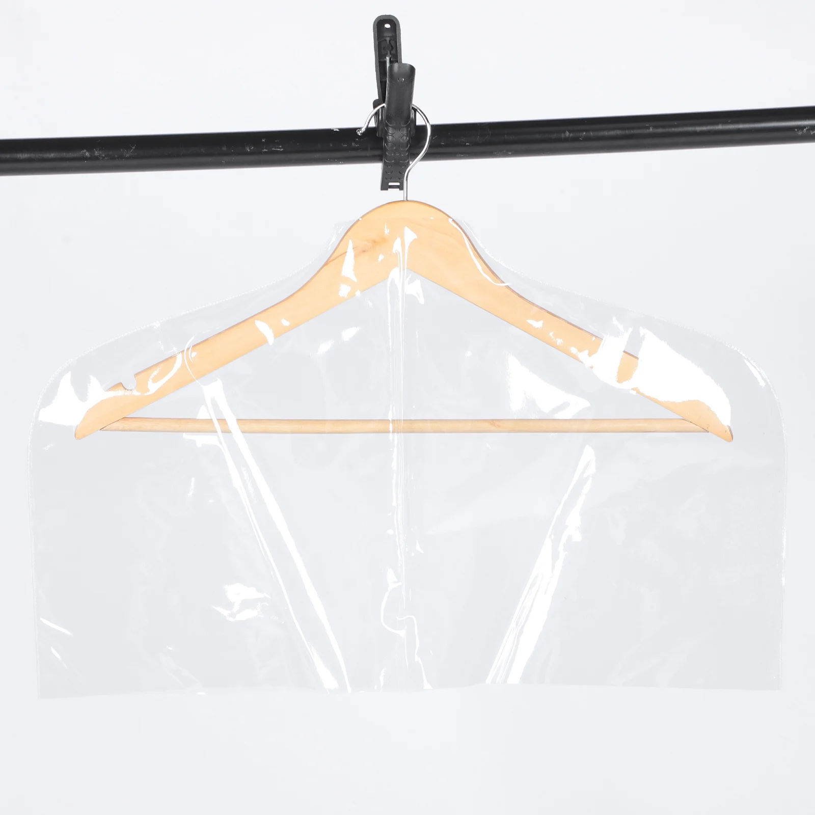 10 قطعة الملابس البلاستيكية واضحة الكتف يغطي 36.5X64 سنتيمتر خزانة غطاء غبار لتعليق تخزين الملابس المنزل السفر #5