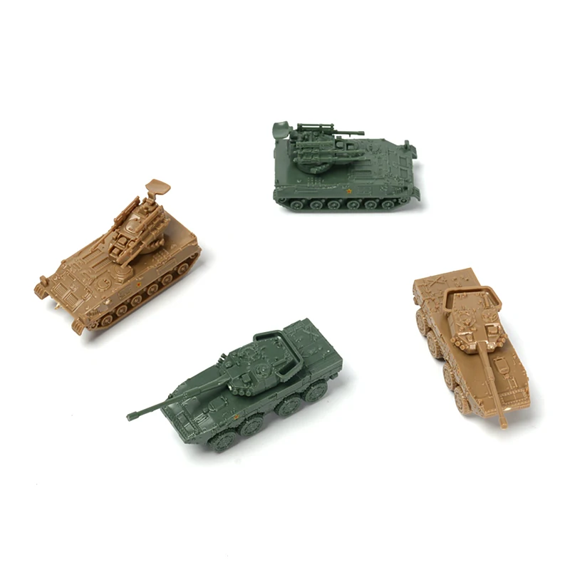 1/144 China PGZ95 Self-propelled Antiaircraft Gun ZTL11 Assault Gun Wheeled Armored Vehicle 4D Assemble Military Model 4pcs/set