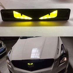 Devil's Eye Logo Light Medium Mesh Light Car Modification Personalized Decorative Strip LED Luminous Decoration