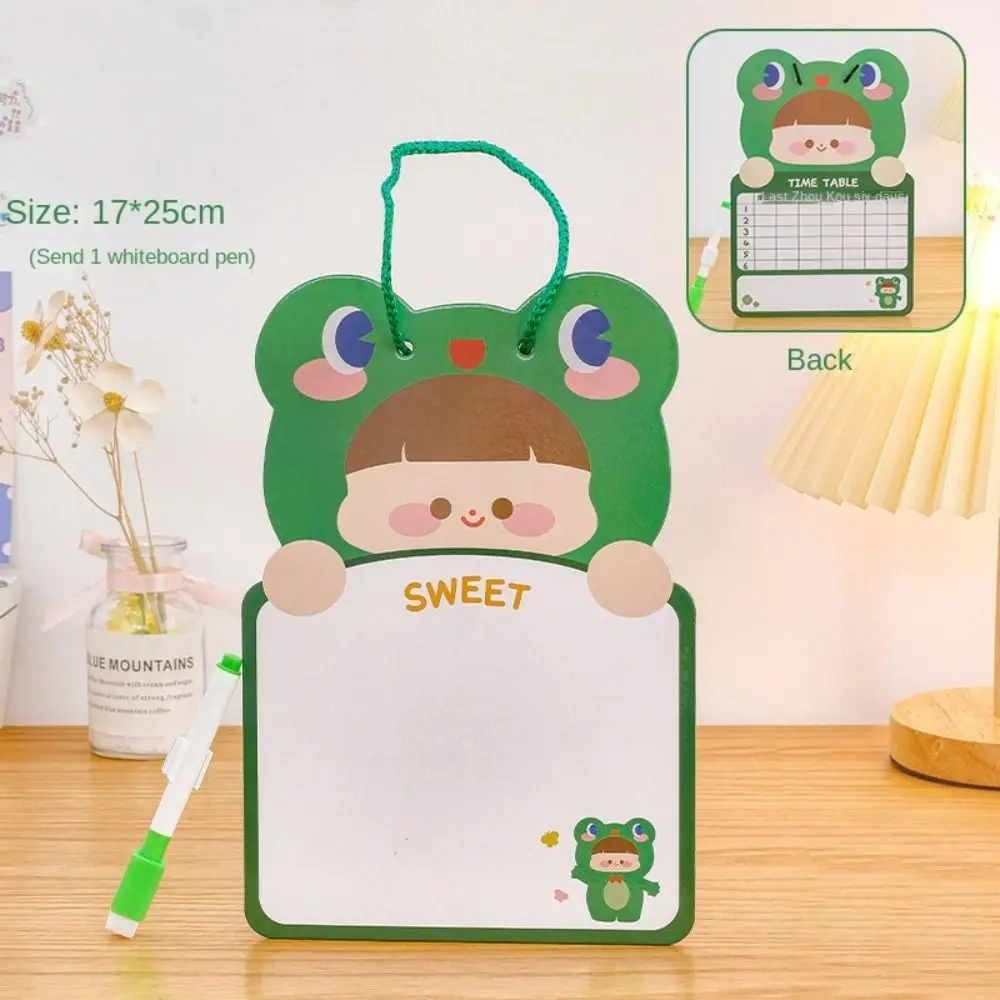 With Pen Cartoon Kids Whiteboard Two-sided Cardboard Cartoon Dry Wipe Cardboard Animal Erasable Double-sided Drawing Board