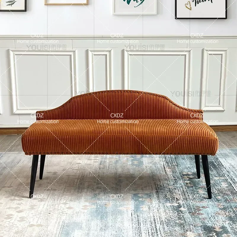 Light Luxury Bedroom Bedside Chair Dining Room Sofa Home Shoe Change Stool Bench