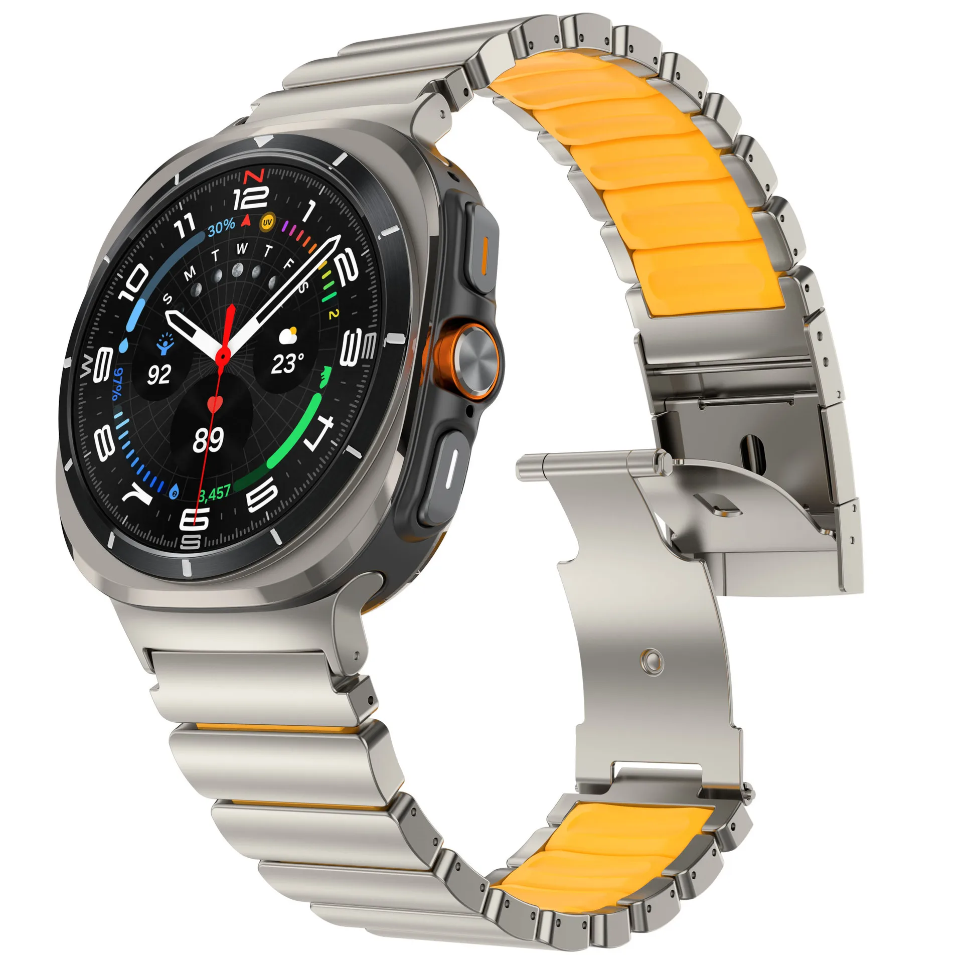 

Титановый резиновый ремешок для Samsung Galaxy Watch 7 8 Ultra 47 мм Ultra Sport Band для Samsung Watch 8 40 мм 44 мм 8 Classic 46 мм
