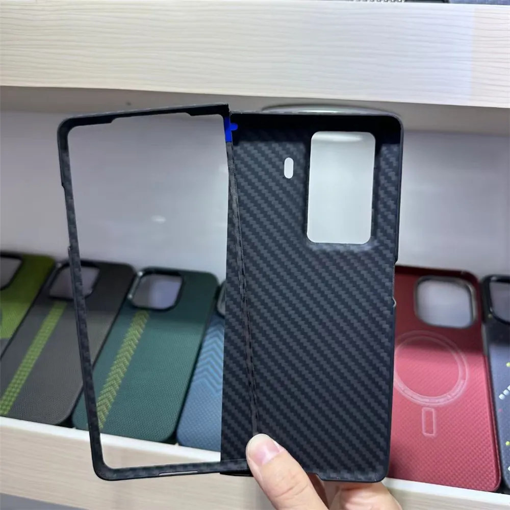 Funda delgada de aramida de fibra de carbono Real auténtica para Honor Magic Vs3, carcasa dura mate