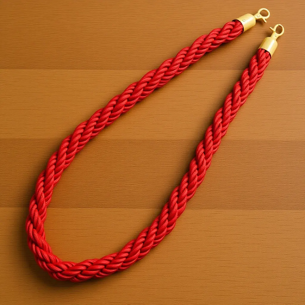 Stanchion Cordon Queue Rope Crowd Control Barrier Ropes Isolation Lanyard Linemans