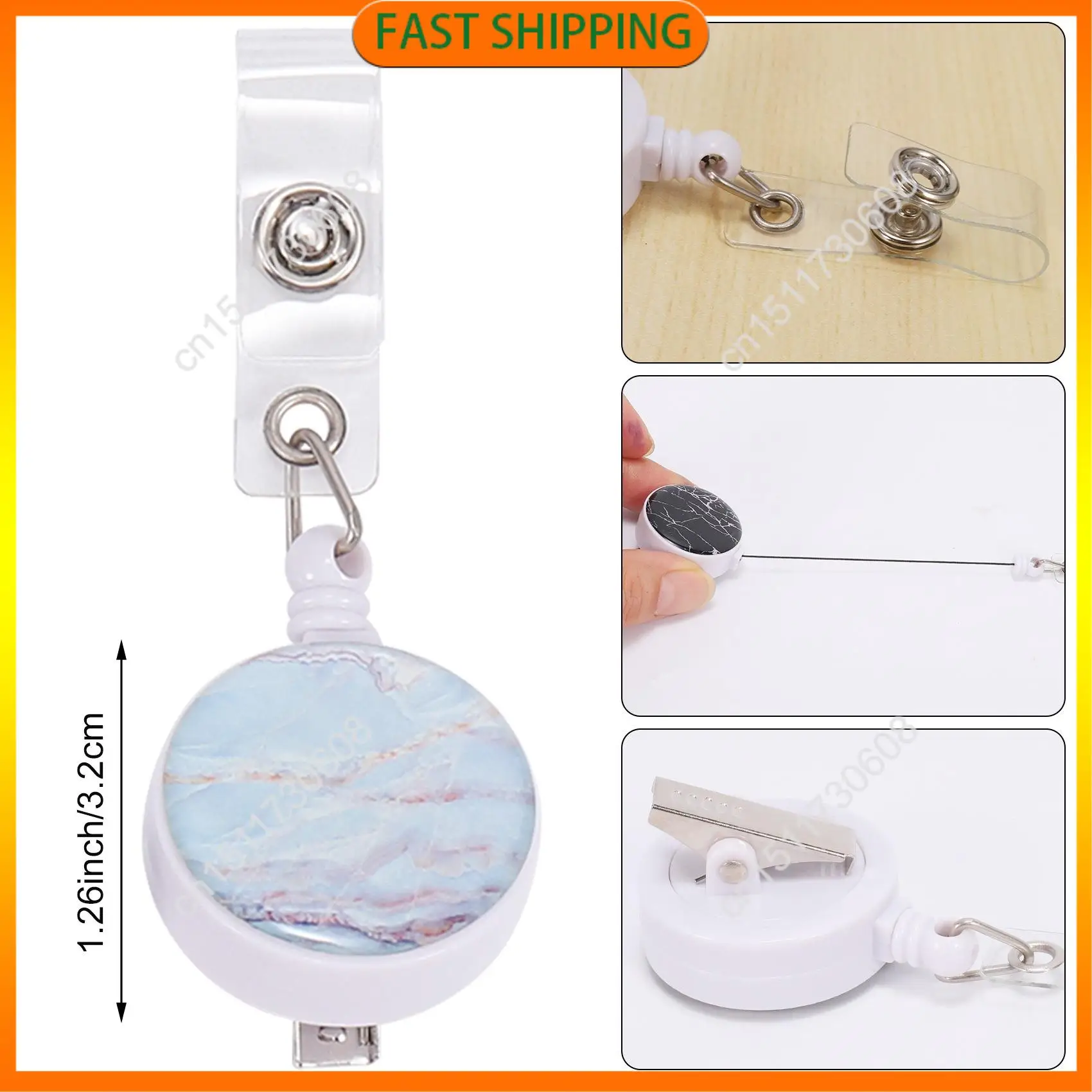 اشتري الآن 10 قطعة حامل شارة قابل للسحب بكرات شارة الممرضة مع مشبك التمساح بكرة شارة اسم الهوية المزخرفة لعامل المكتب #5