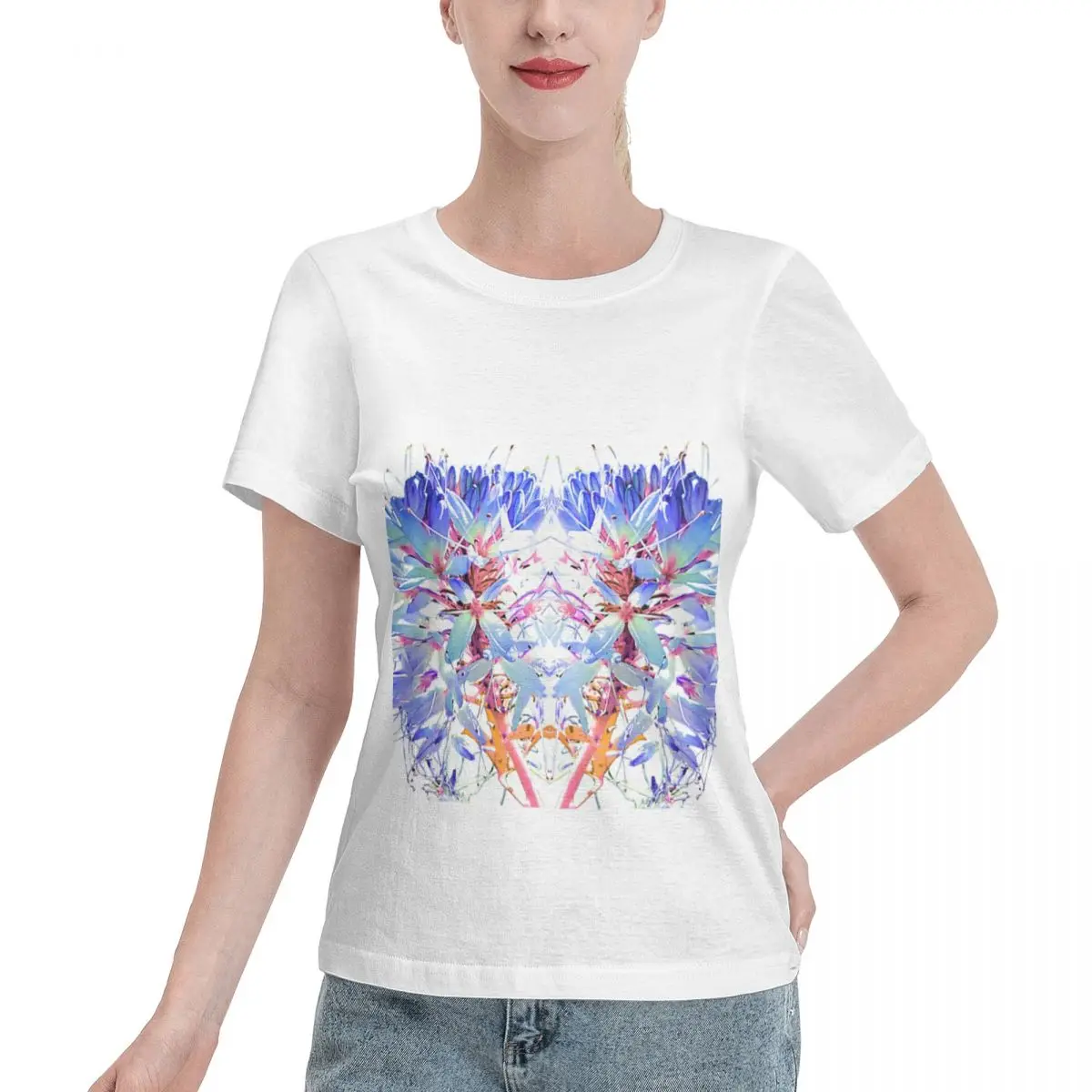 Summer Staple The Mind In Bloom Women's T-shirt Vacation Non Fading Tee