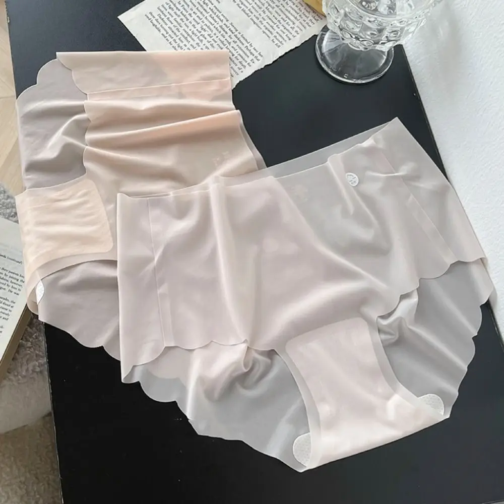 Ice InjPanties-Culotte élastique en coton ultra fine, slip taille moyenne, doux, style japonais, lingerie sans couture, document solide, 03/3