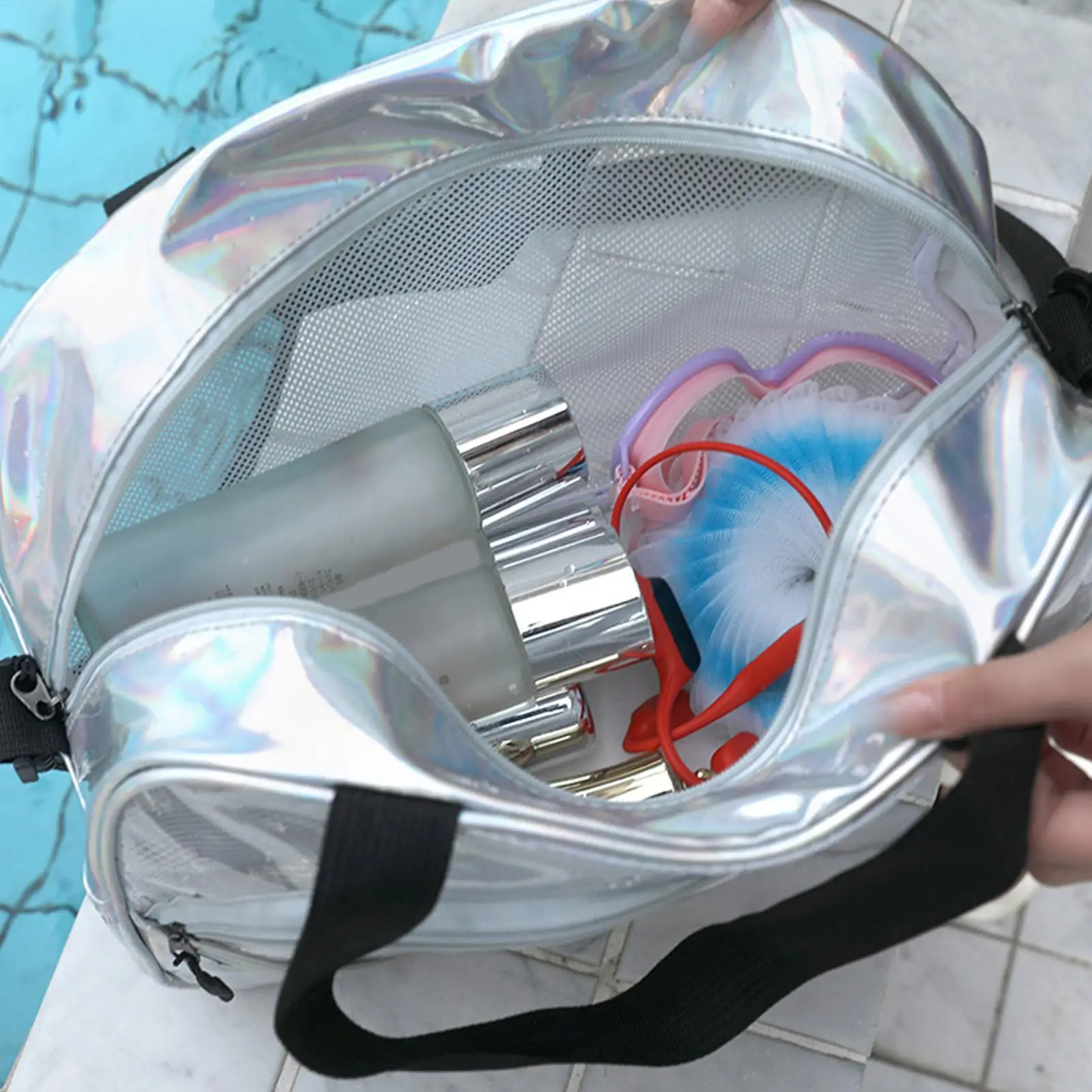 Gym Bag Large Waterproof Toiletry Storage Tote with Shoulder Strap Dry and Wet Separation Workout Bag for Outdoor Camping Hotel