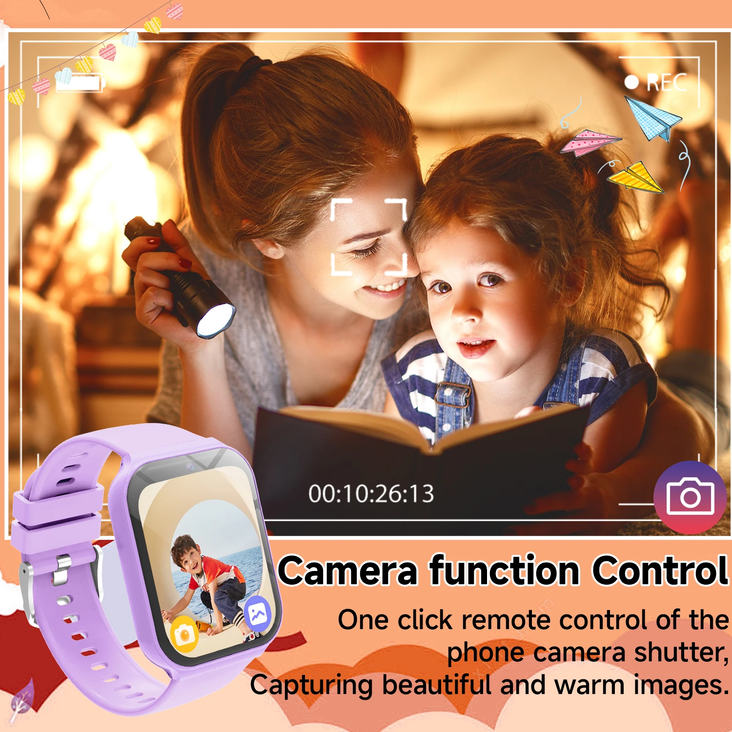 ألعاب الأطفال ساعة ذكية مصباح يدوي 18 لعبة كاميرا مقاوم للماء مراقبة النوم صبي فتاة الأطفال ساعة لهدايا عيد الميلاد