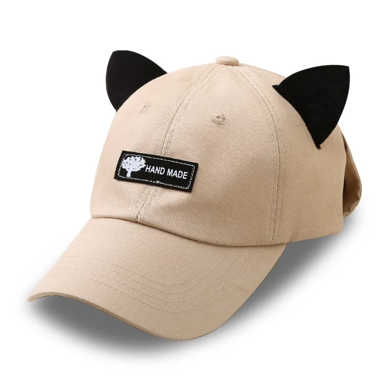 Moda unisex occhiali da pilota orecchie di gatto berretto da baseball berretto hip-hop da strada cappelli casual cappello per protezione solare