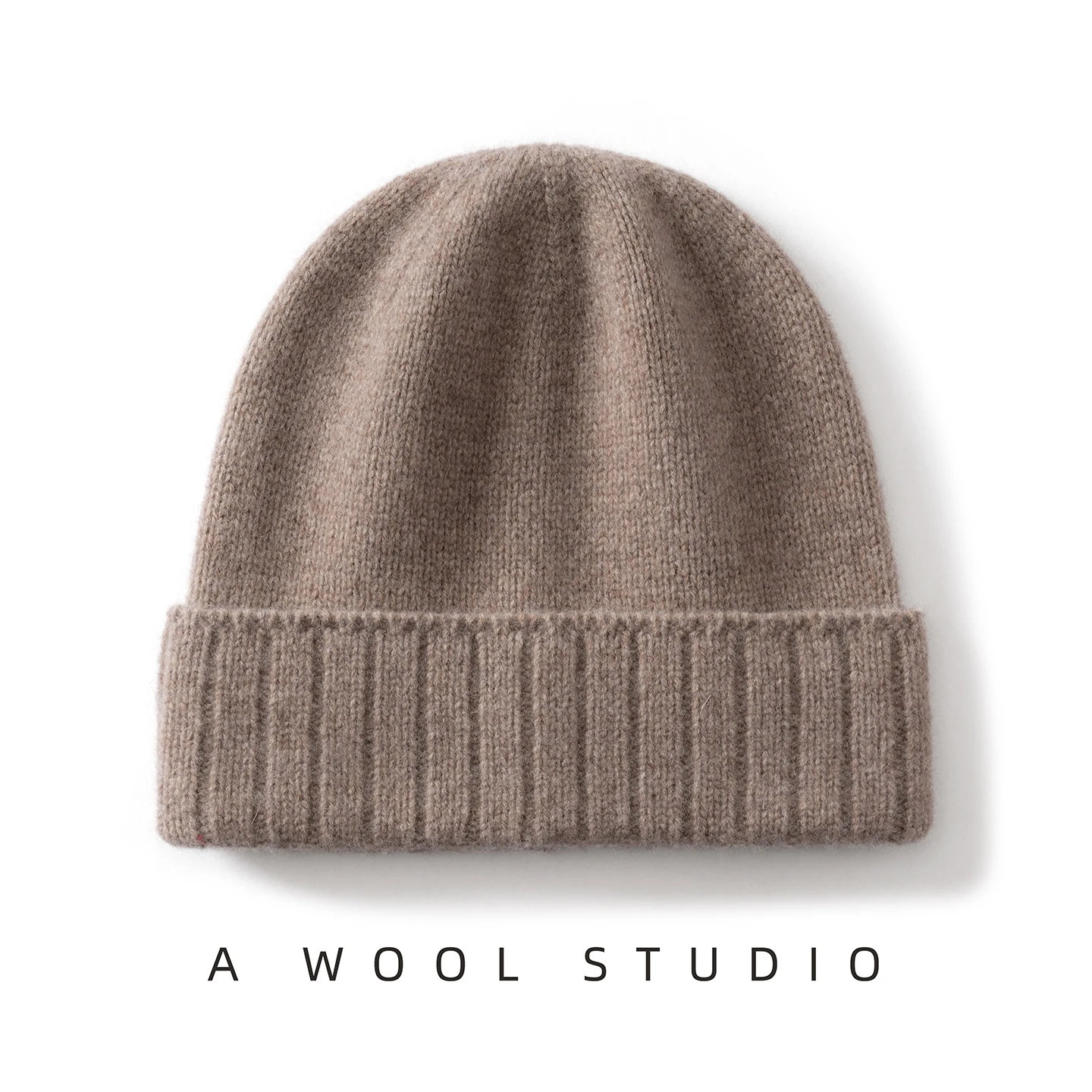 

ZOCEPT 100% Merino Wool Beanie Hat For Women/Men Knitted Ribbed Cap Solid Skullies Caps Flipped Heap Warm Thick Winter Hat