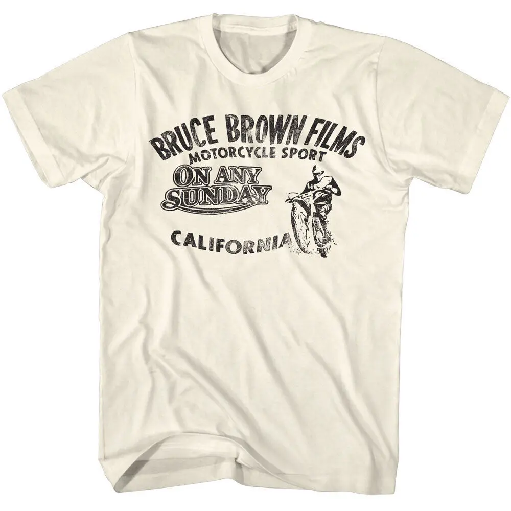 Bruce Marrone Film Motocicletta Sport Su Ogni Sunday California Uomo T Shirt